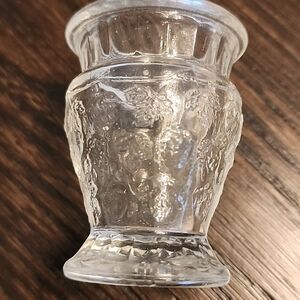 Vintage Kokomo Jenkins Clear Glass Strawberry Pattern Toothpic Holder/mini Base